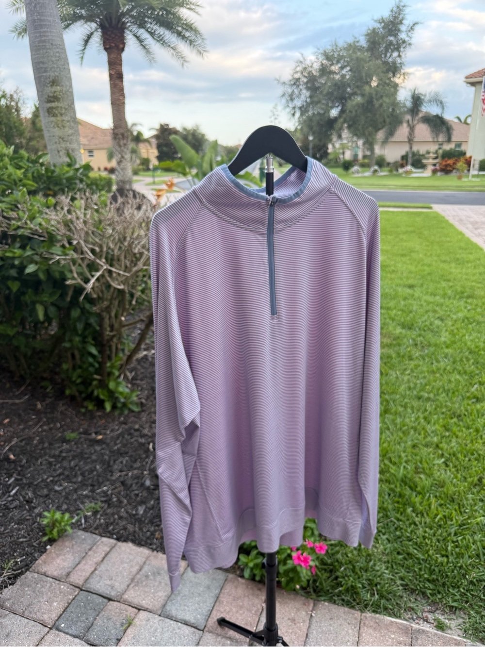 Walter Hagen Lilac Quarter-Zip Golf Pullover